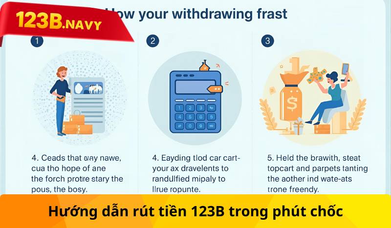 Hướng dẫn rút tiền 123B trong phút chốc