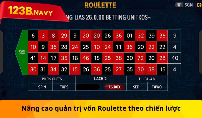 Nâng cao quản trị vốn Roulette theo chiến lược